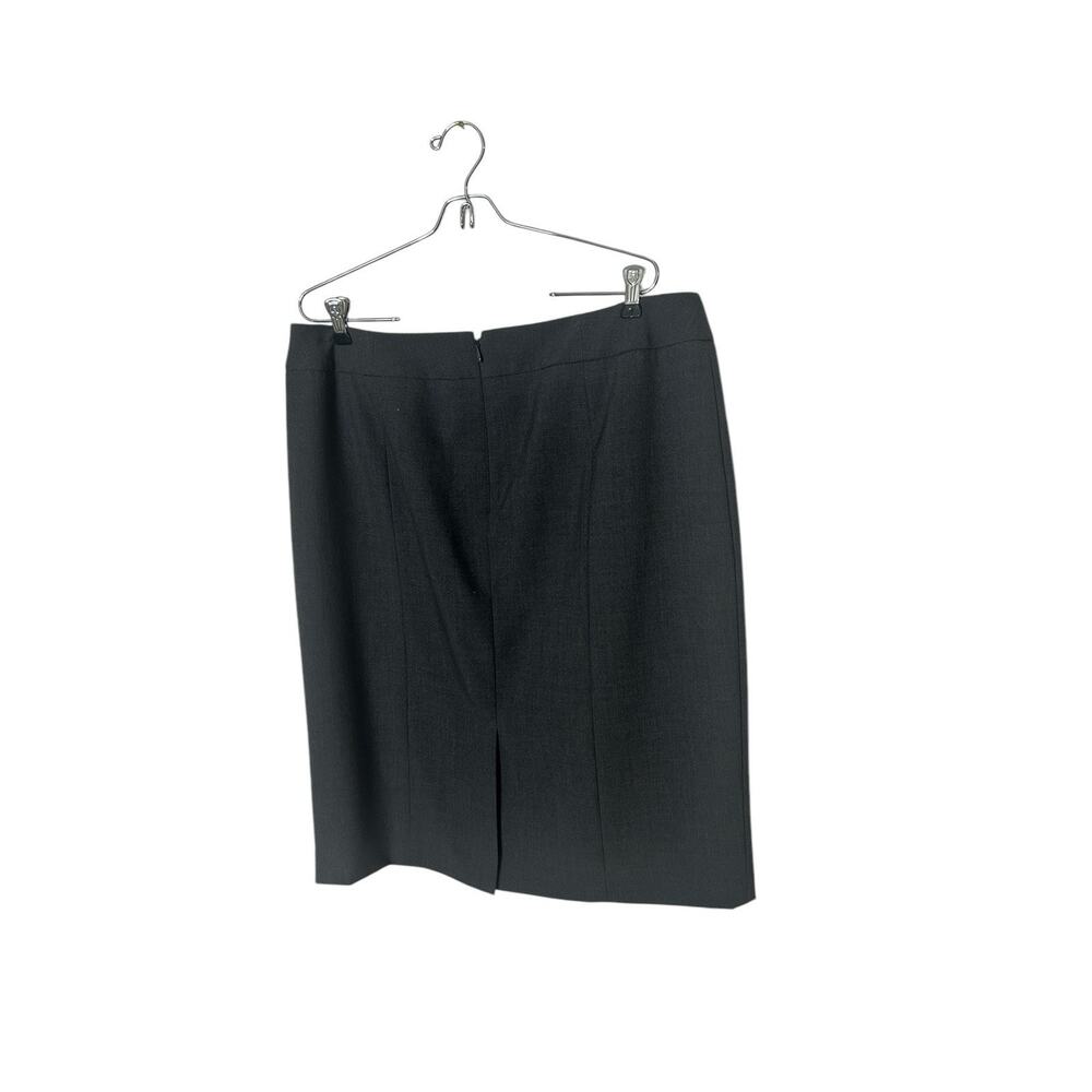 Calvin‎ Klein Women's Gray Knee Length Lined Slit Pencil Skirt 14W